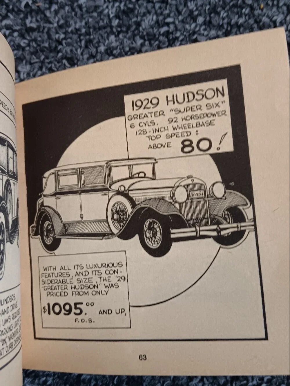 1975 Tad Burness Auto Album Vintage Auto Car Illustrated Paperback Book, USA